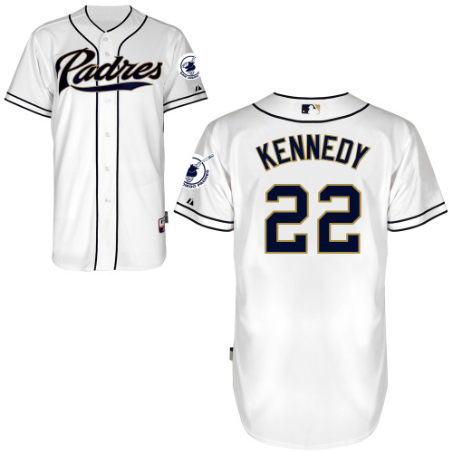Ian Kennedy #22 MLB Jersey-San Diego Padres Men's Authentic Home White Cool Base Baseball Jersey